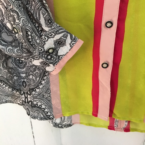 Democracy Retro Button Down Blouse Tunic - Picture 4 of 6